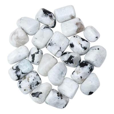 Rainbow Moonstone Tumbled Stones Reiki Chakra Healing Decorative Pebbles, Vase Fillers Tumble Stone for Jewellery, Vaastu Correction 13 Pieces Set