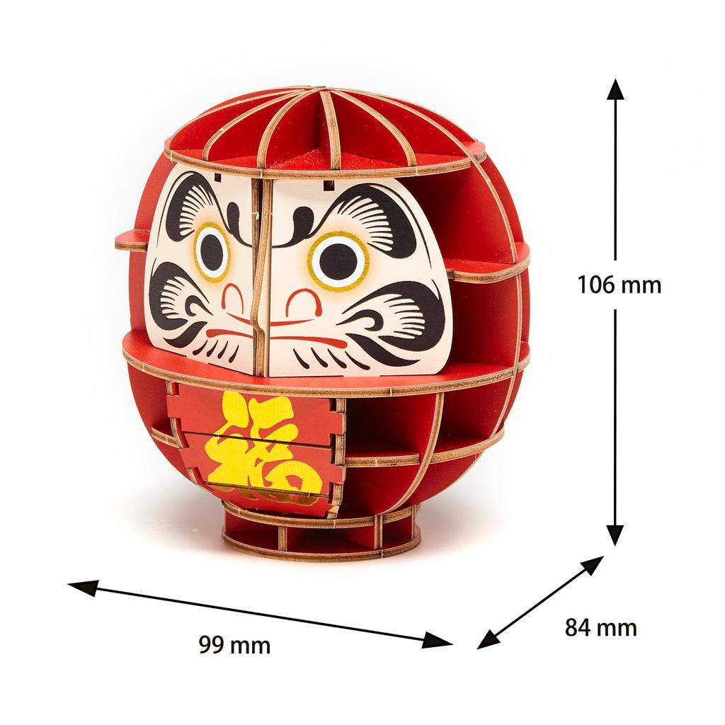Daruma A wooden 3D puzzle DIY craft kit that can be enjoyed by elementary school children to adults An educational toy for boys and girls A wooden