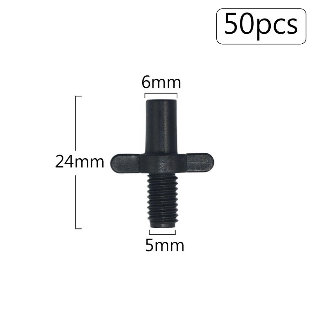 50pcs 3/5 4/7mm Garden Hose Barbed Connectors Tee Elbow Cross End Plug Fitting Coupling Drip Irrigation System Watering