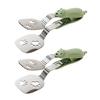 2Pcs 2-in-1 Stainless Steel Fish Spatula Tongs Non-Slip Double Layer Flipper Tongs for Steak Pancakes Heat-Resistant Kitchen Cooking Tool