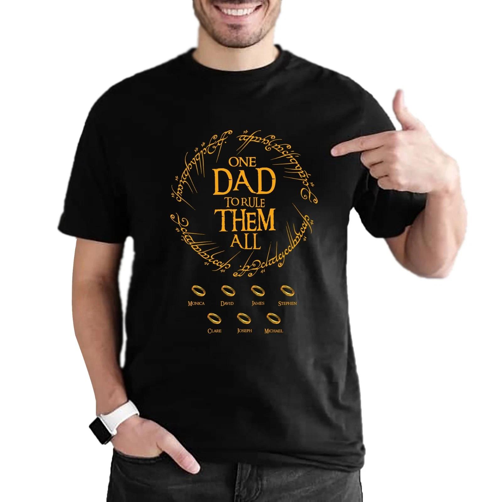 One Dad to Rule Them All Tee, Custom The Rings Dad Tee, Father s Day Gift L