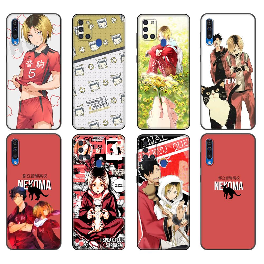 

Black tpu Case For Samsung Galaxy A50 50S A30S A10 A01 A11 A21S A31 A41 A51 A71 M21 M30S S10 LITE Cover Kenma Haikyuu Nekoma