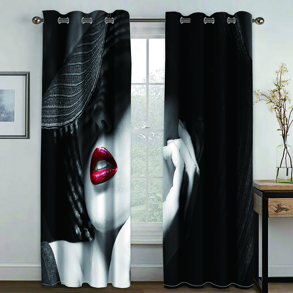 

Сексуальные бикини Beauty Series Роскошные солнцезащитные шторы 2 шт. для гостиной, спальни, домашнего декора, крючки-дыроколы 100W130H(CM)40x51in&Grommet Top