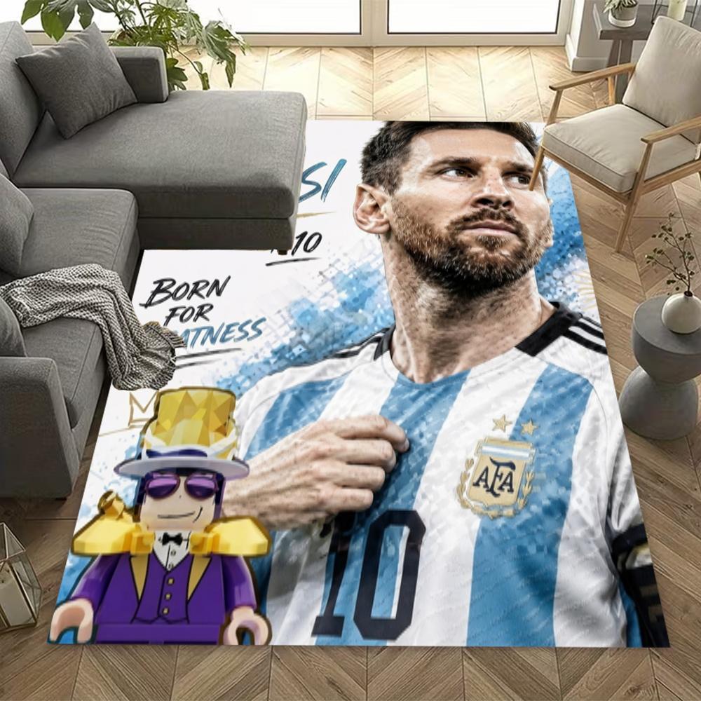 Lionel Messi Football Legends Collage Carpet Design For Living Rooms Playrooms Balcony Dining Room Antislip Rug Office Home Decor Perfect Gift For Fri