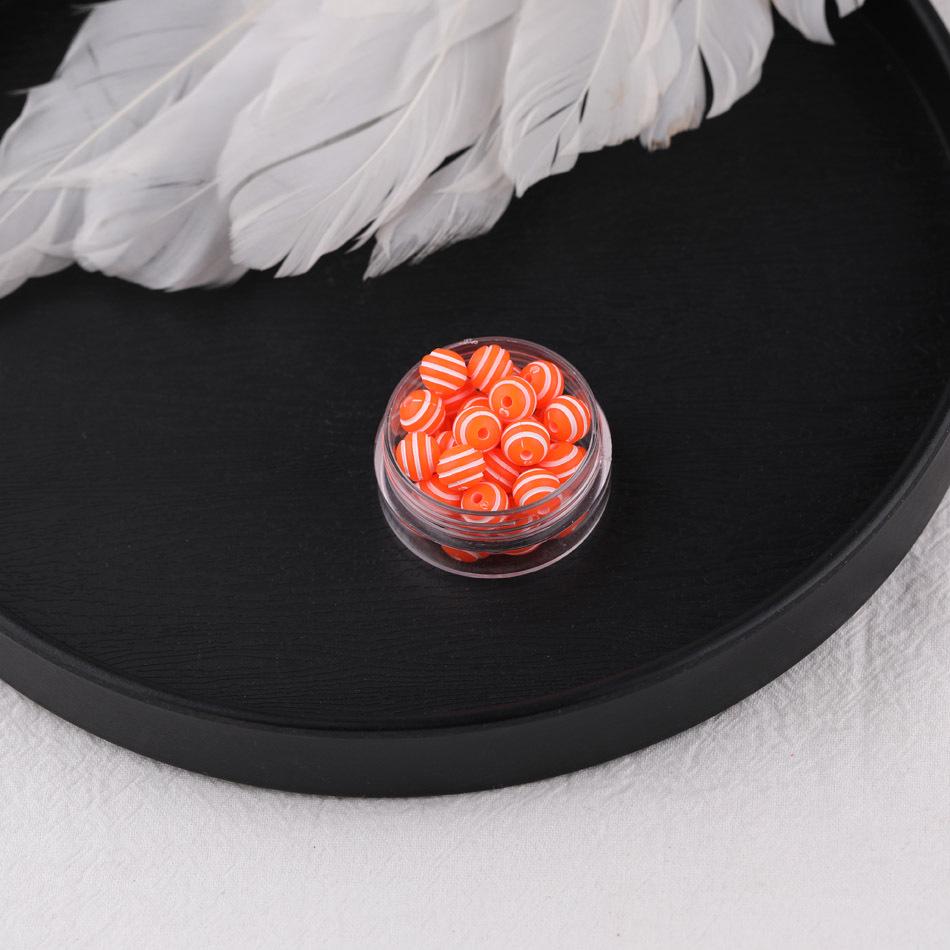 8MM Bunte gestreifte Harzperlen für DIY-Schmuck