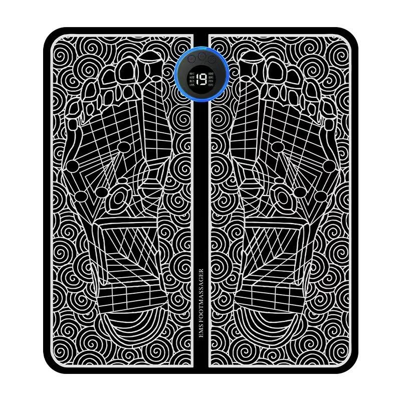 Elektrisches EMS-Fußmassagegerät-Pad zur Muskelstimulation, Kneten, tiefe Entspannung, Beinformung, Verbesserung der Blutzirkulation, Linderung