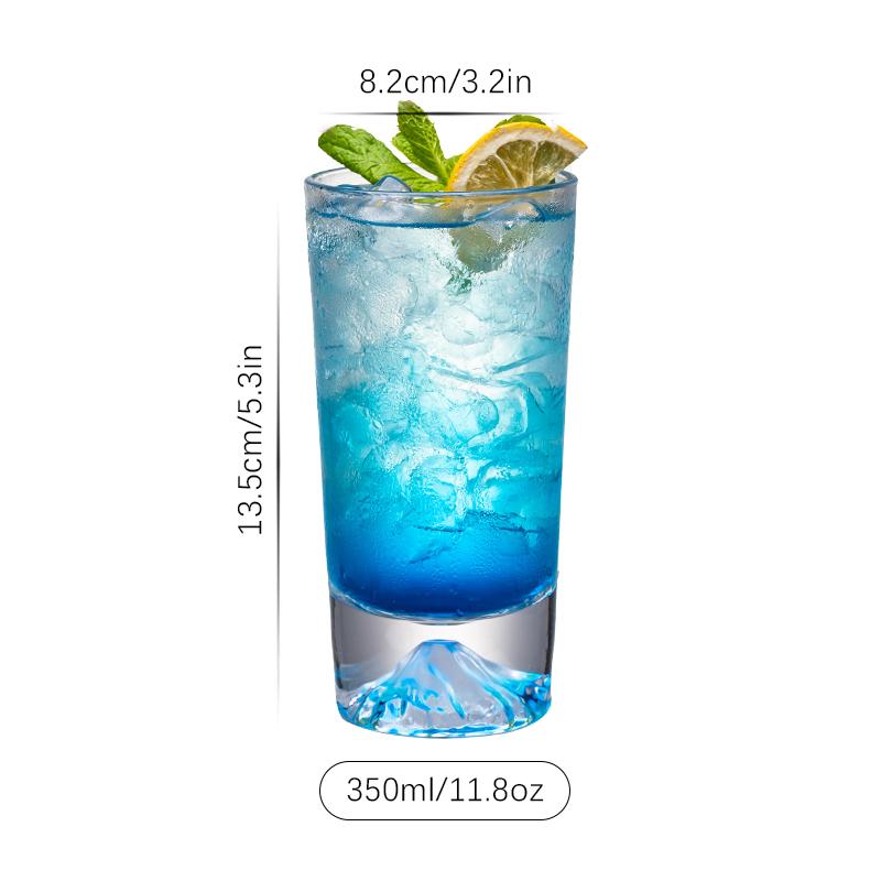 

Mount Fuji Cocktail Glass Cup Engraved Snow Mountain Glasses Cups Japanese Style Colin Cup Whiskey Glass Cups Kitchen Tools 300-350ml