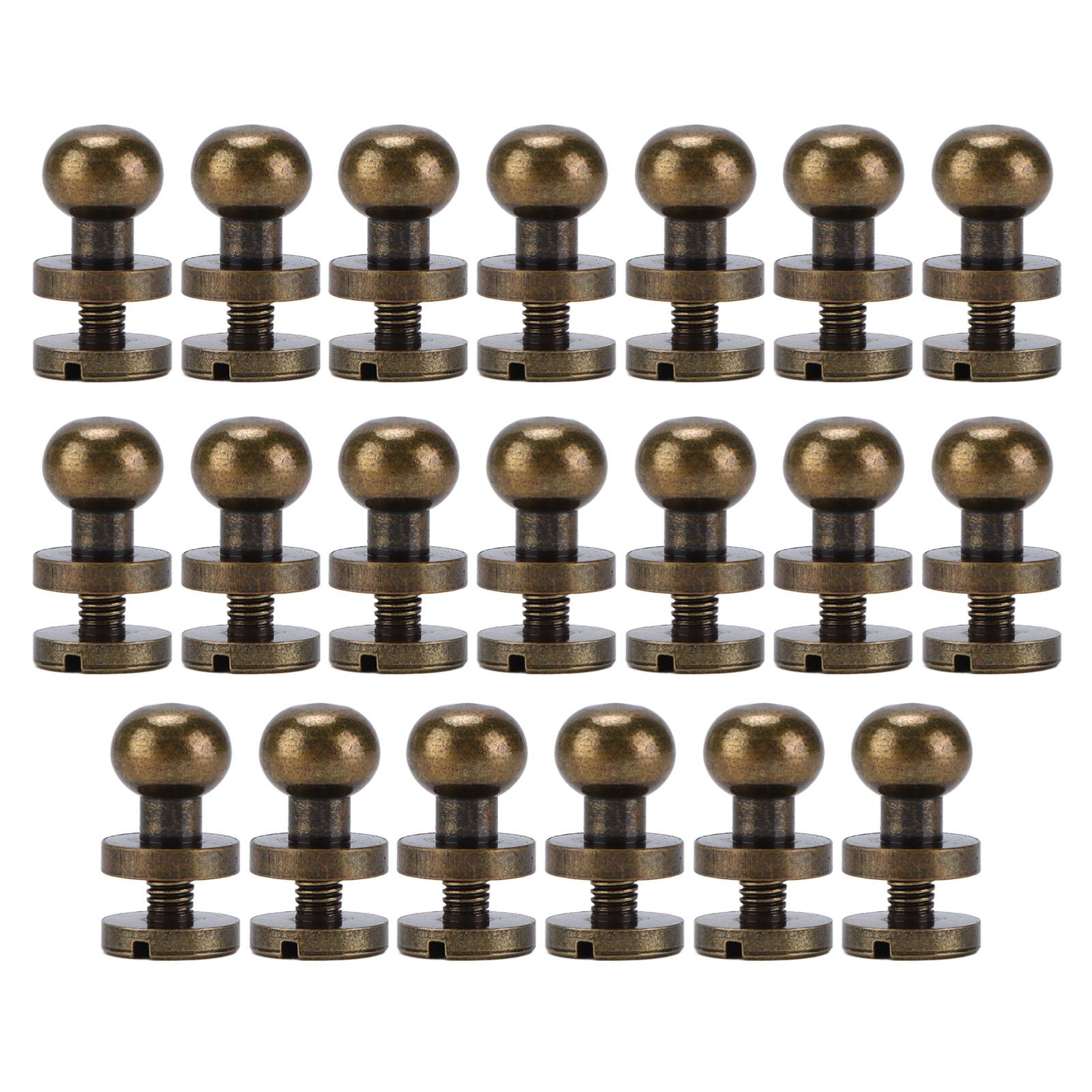 

20 комплектов латунных заклепок, бронзовые, износостойкие, фурнитура для багажа, аксессуары для сумок, обуви, одежды 8x7mm