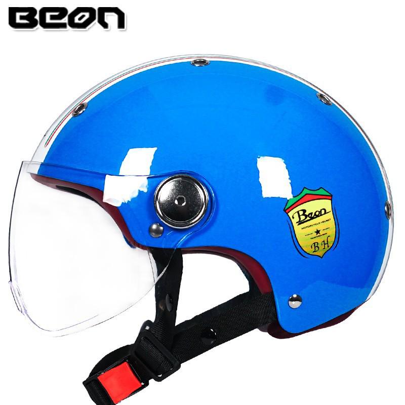 BEON B103 3C Certified Unisex Half Helmet for Motorcycles & Electric Scooters - All-Season Safety Helmet