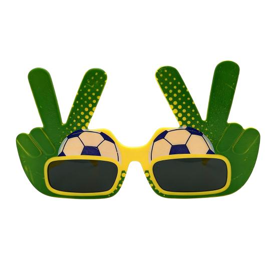 Football Theme Sunglasses Lightweight Football Events Glasses Funny Peace Gesture