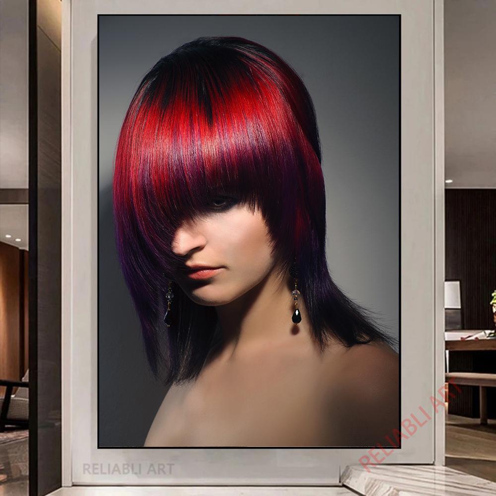Hairdresser Barber Hair Salon Canvas Painting Hairstyle Posters Wall Art for Living Room Barber Shop Home Decoration