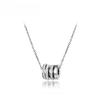 Lokaer Classic Cubic Zirconia Circle Chokers Necklaces Pave Setting Rhinestone Gold Color Stainless Steel Female Jewelry