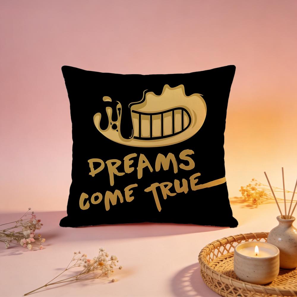 Popular BBendy and the Ink Machineing Cushion Cover Comfortable Durable Pillow Cover MultiScene for Home Office Car Sofa