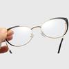 Women's Reading Eyewear Blue Light Metal Blocking Color Presbyopic Chic Fashionable Double Spectacle Alloy Presbyopic Trendy Hyperopia Glasses