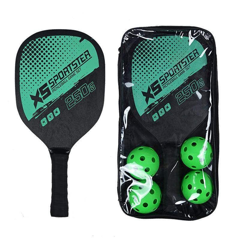 Wooden Beach Pickleball Paddle and Ball Set – Outdoor Sports Fitness Kit