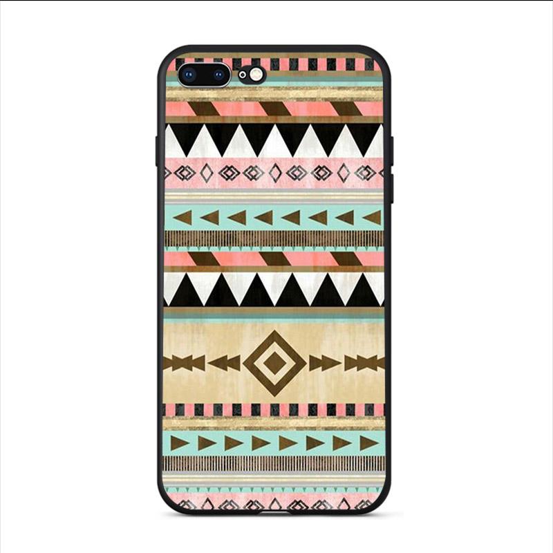 Soft Phone Case Pastel Tribal Aztec Triangle On Nebula Cover For Apple iPhone 11 Pro Max XS SE 2020 X XR 6S 6 7 8 Plus 5S Shell