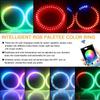 Angel Eyes Multi-Color RGB LED Halo Rings Lights Dynamic Sequential Flowing Turn Signal Running Lamp For Headlight