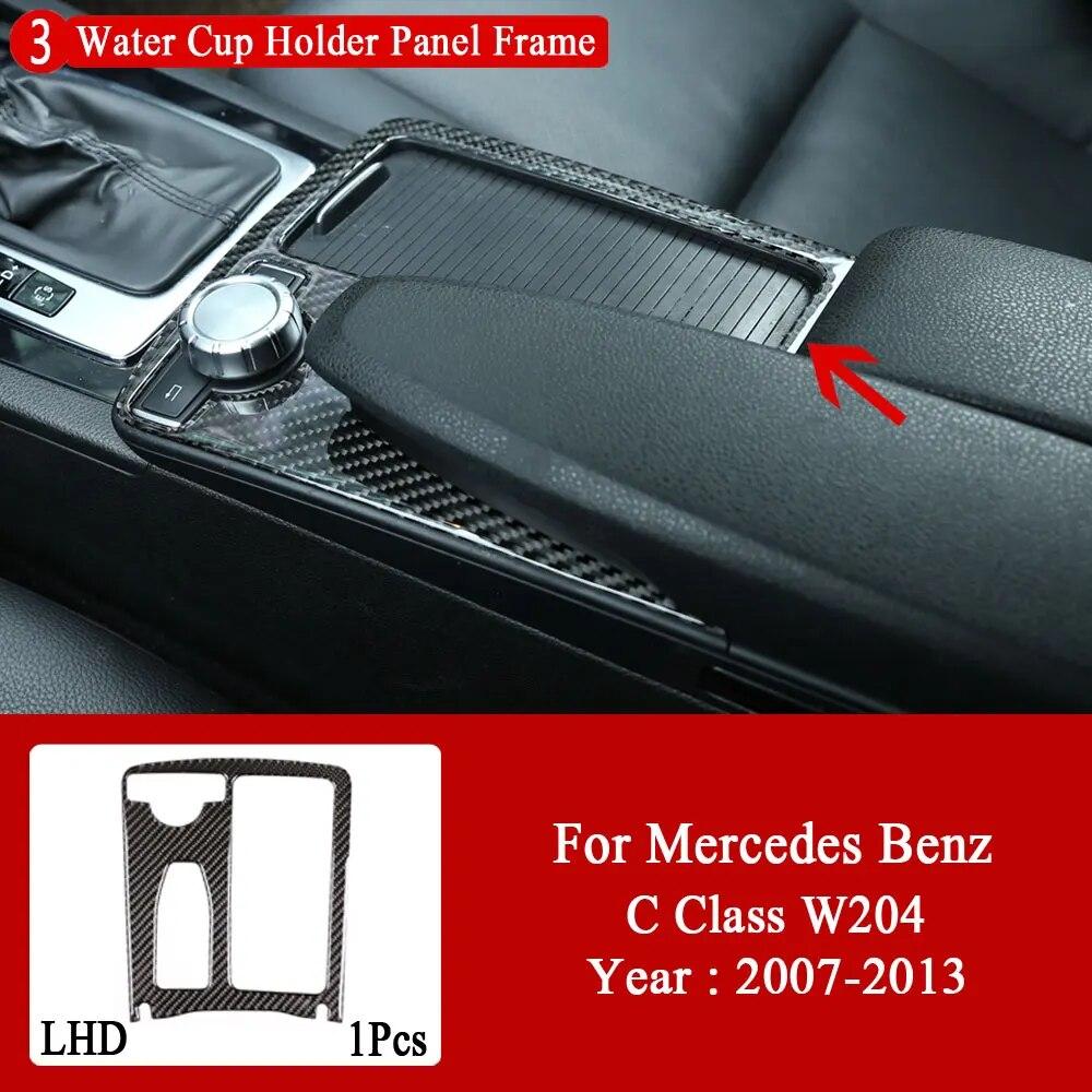 Car interior decoration Carbon Fiber Central Control Panel decal Stickers For Mercedes Benz C Class W204 2007-2013 accessories