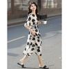 Demana Polka Dot Retro Kurzarm Midi-Kleid
