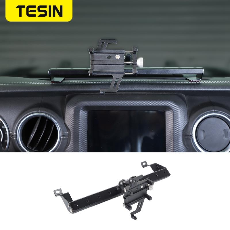 TESIN GPS Stand Holder for Jeep Gladiator JT 2018+ Car Mobile Phone Support Holder Accessories for Jeep Wrangler JL