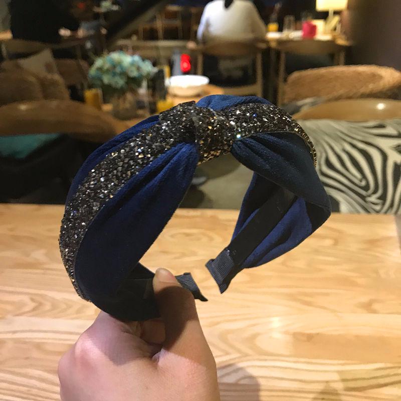 18K Gold Silk Knotted Headband Hairband High Quality Women Bright Satin Fabric Hairband Turban Knot Hair Accessories