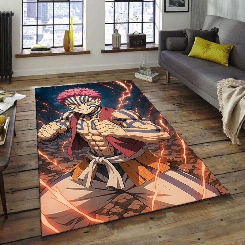 1pc Demon Slayer4 Design Area Rug - Non-Slip, Soft & Cozy Floor Mat for Living Room, Bedroom, Office - Indoor/Outdoor Decorative Carpet