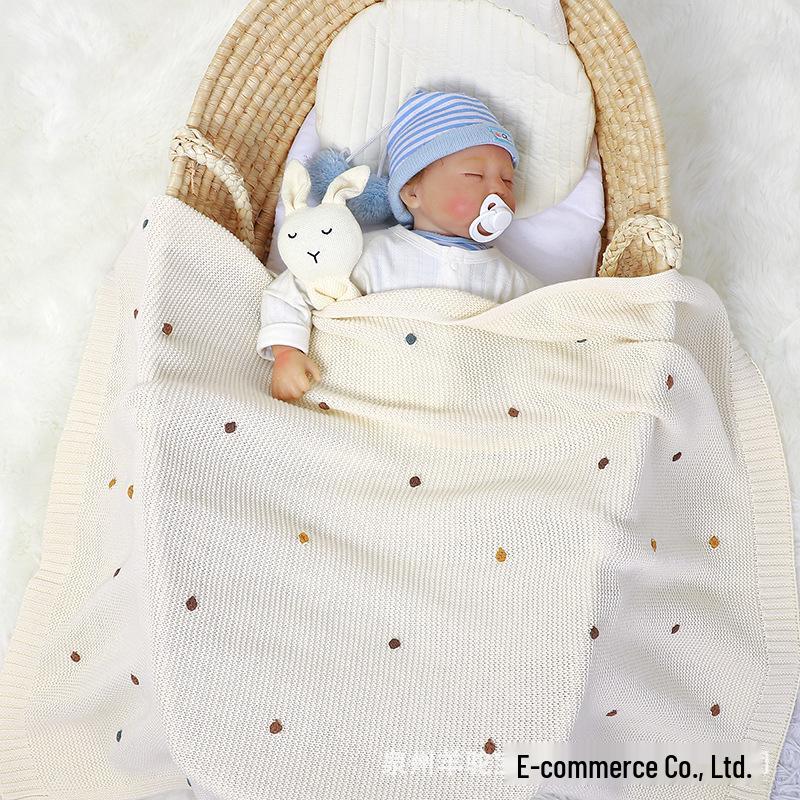 Hot-Selling Cotton Crochet Baby Swaddle & Stroller Blanket for Spring/Summer