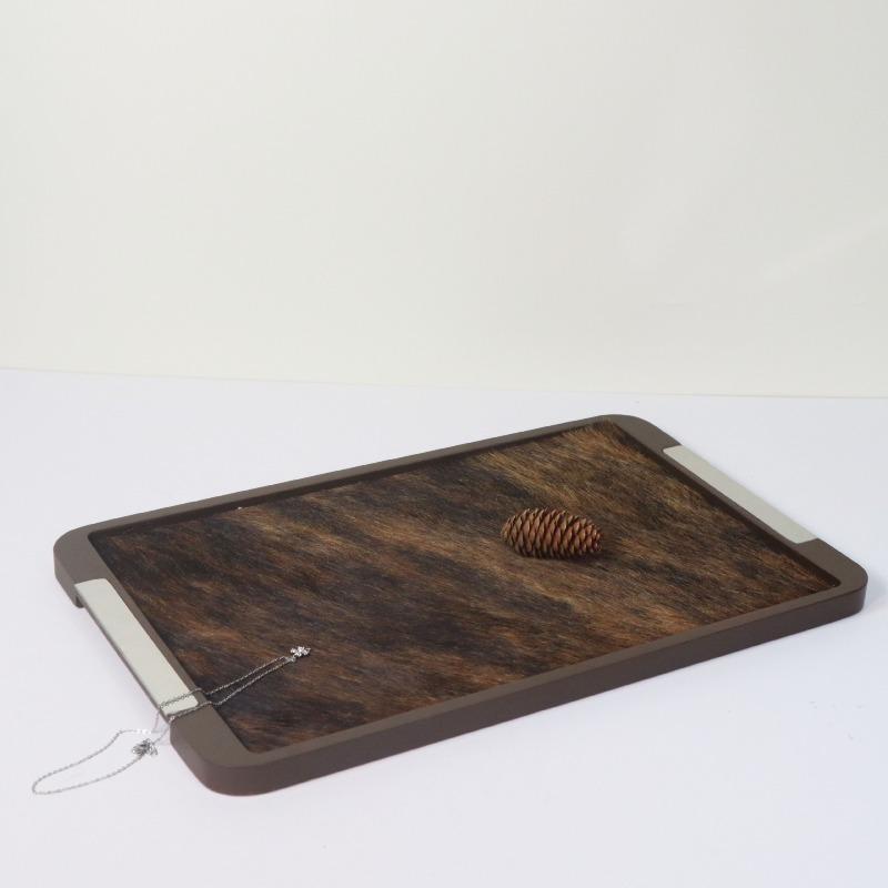 Solid Wood Tray Luxury Rectangular Storage Tray Modern Minimalist Decorative Table Center Trays Living Room Aesthetic Accessory