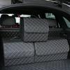 Collapsible Car Organizer Box For Trunk Portable Pu Leather Storage Box Multipurpose Auto Accessories Organizer Bag In The