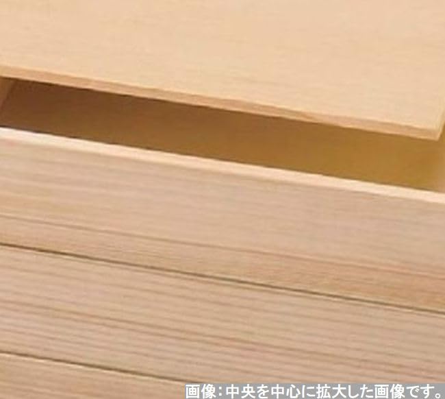 J-Kitchens 3-Tier Wooden Jubako (8.5-inch) Container, Made in Japan, 1/2 Long, Plain Wood, 25.0cm x 13.2cm x 15.3cm