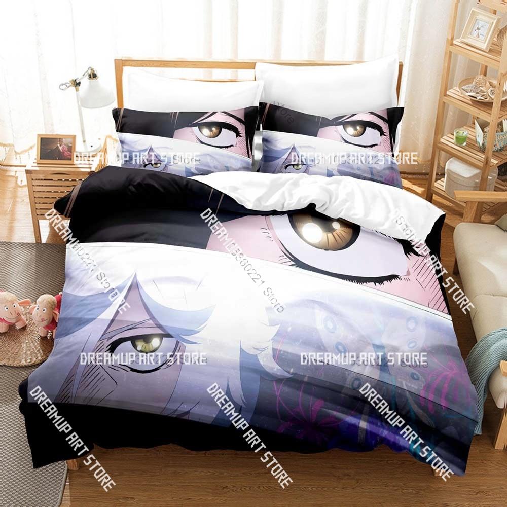 3D Printed Anime Hell’s Paradise Bedding Set for Boys Girls Duvet Cover Pillowcase Twin Queen King Full Single Double Sizes