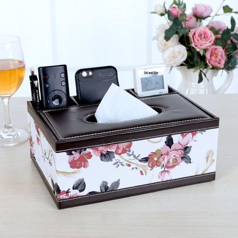 Multi-functional Tissue Box with Remote Control Storage for Living Room