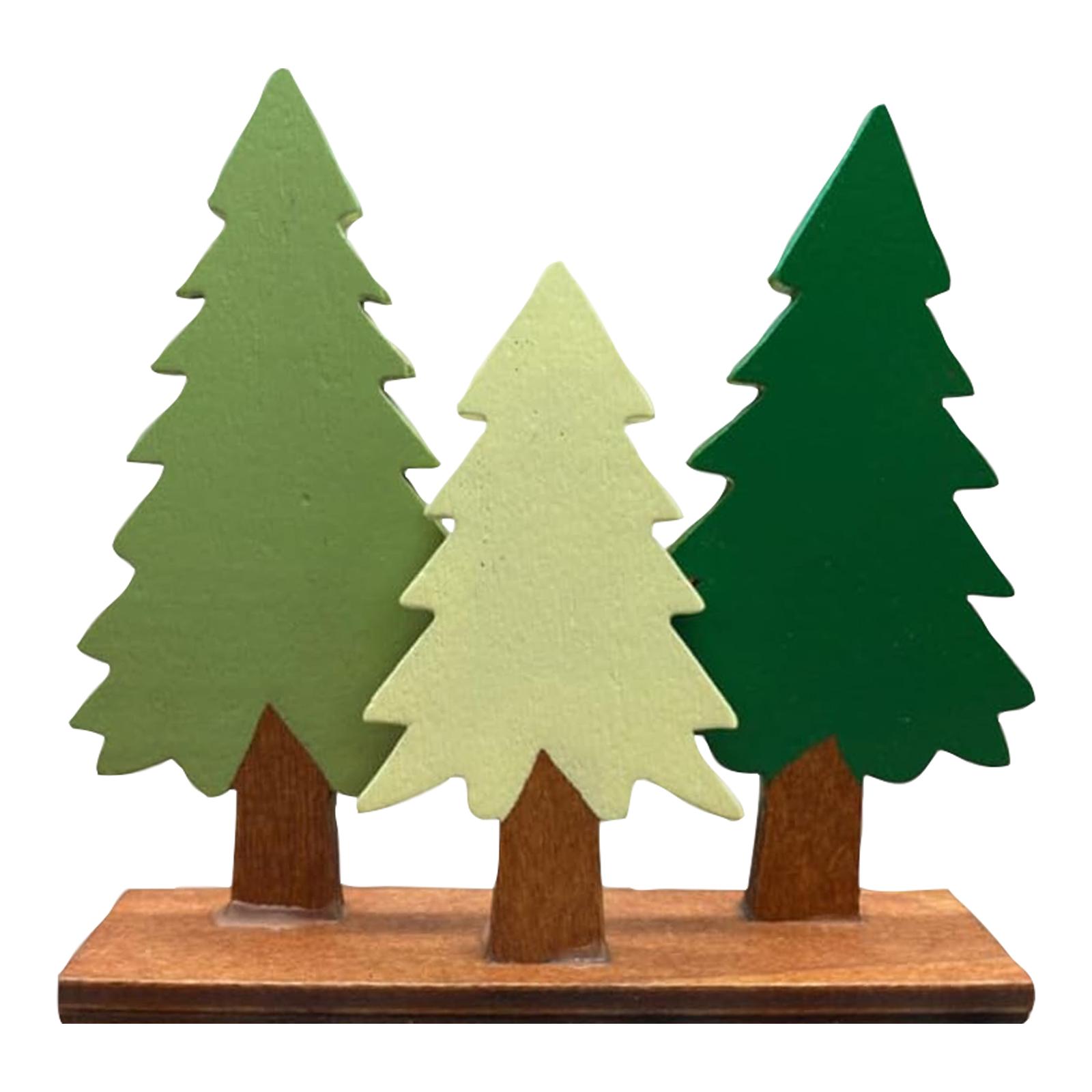 

Wooden Artificial Tree Ornaments, Exquisitely Crafted, Resistant To Fading, Desktop Christmas Decorations, Festive Home Décor. One Size