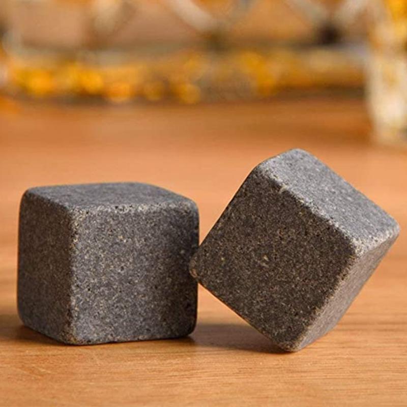 Whisky Stone with Glasses and Wooden Box Stones Gift Set China Mainland
