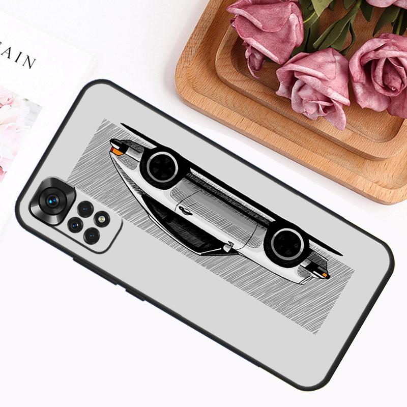 Japan JDM Sport Car Case For Xiaomi Redmi Note 9 10 11 12 13 14 Pro 9S 10S 11S 12S Redmi 14C 13C 10C 12C Cover