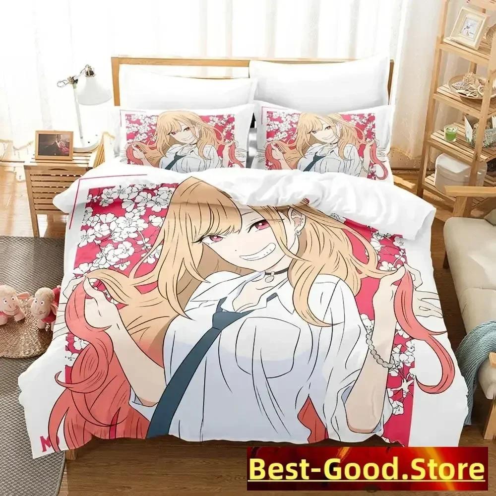 Marin Kitagawa Bettwäsche-Set Einzelbett Twin Full Queen King Size Bettwäsche-Set Erwachsener Kinderzimmer Bettbezug-Sets Anime Bettwäsche-Set