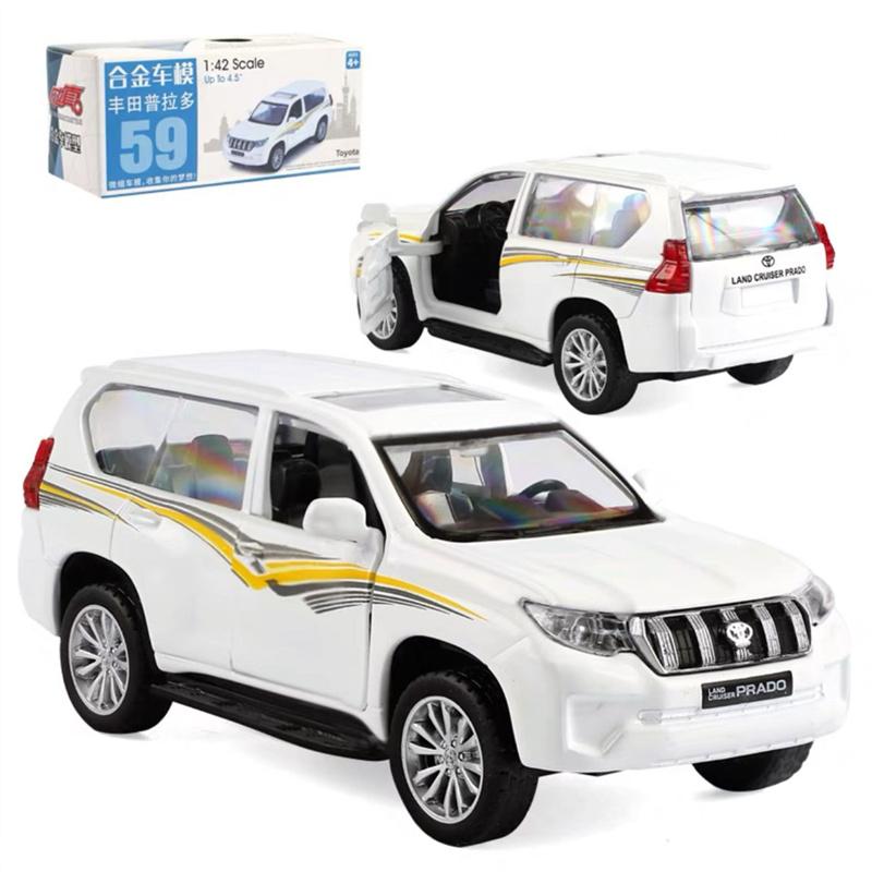 1/43 TOYOTA Prado SUV Alloy Car Model Diecast Metal Off-road Vehicles Car Model Miniature Scale Simulation Collection Kids Gifts