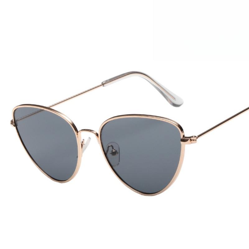 Classic Metal Cat Eye Sunglasses Women Vintage Glasses Mirror  Mujer Lentes  Mujer   Feminino