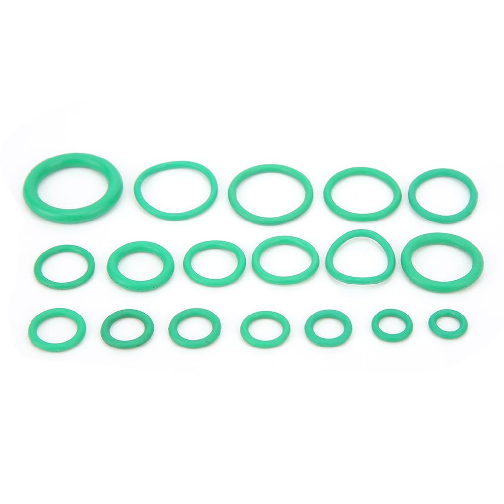 270pcs 18 Sizes Car Air Conditioning Compressor Seals Assortment Kit Green ORing for Water Faucet