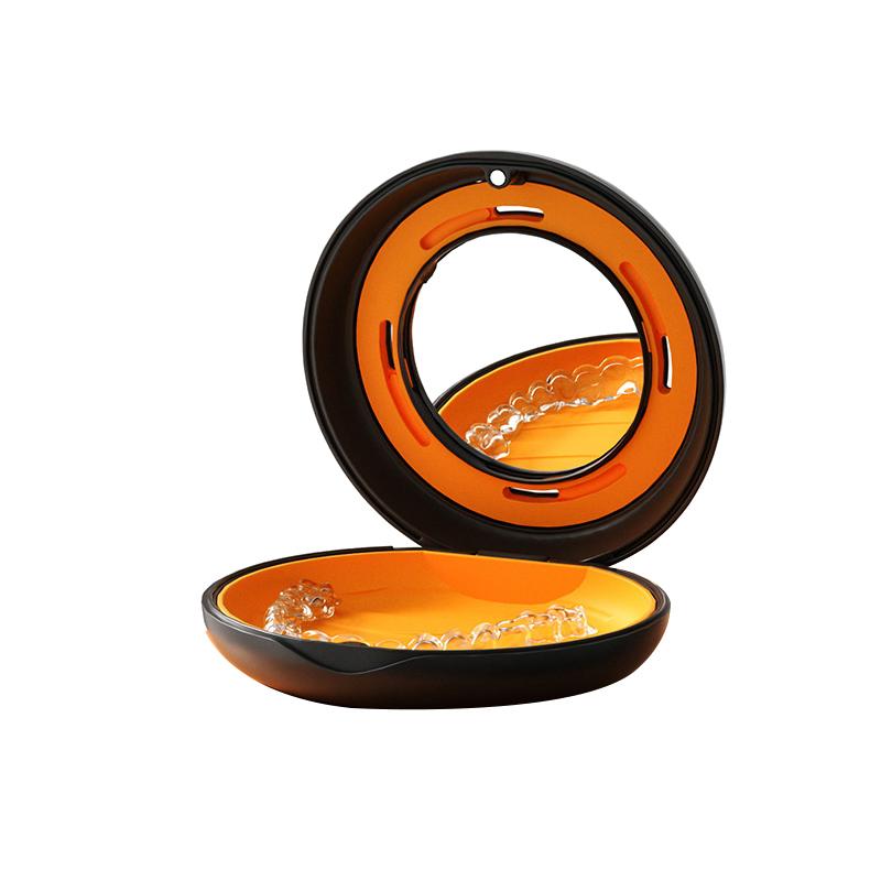 Dental Orthodontic Case with Mirror Invisible Braces Retainer Box Mouth Guard Denture Storage Aligner Case for Oral Hygiene