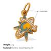 Niche Gold Star Moon Sun Planet Pendant Fashion Versatile Oil Drip Diamond Personalized Accessories