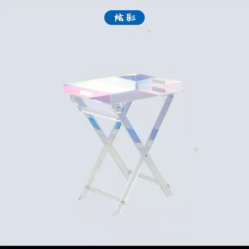 Net rot Nordic acryl falten kaffee tisch transparent kleine tisch seite tisch faltbare hause balkon kaffee tisch