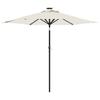 Vidaxl Parasol Ogrodowy Na Stalowym Słupku, Biały, 225X225X212 Cm