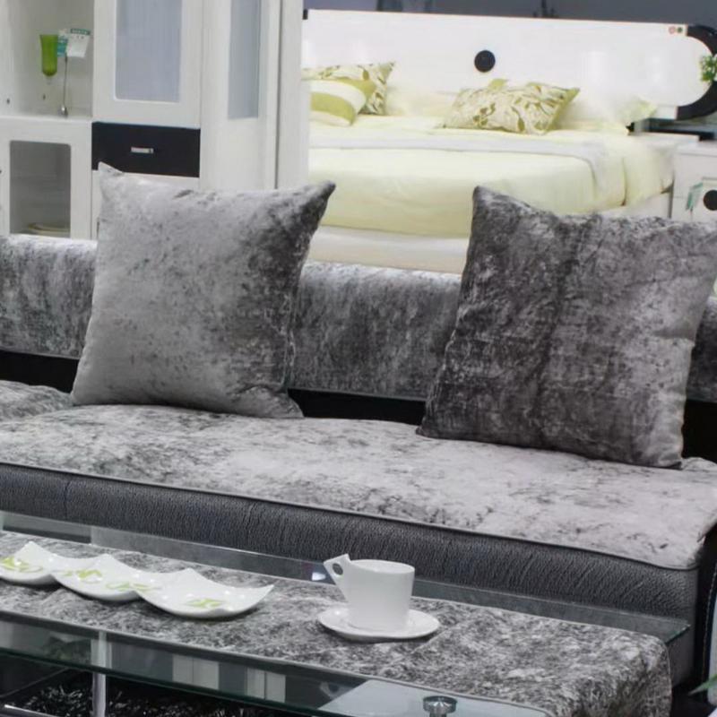 Modern Sofa Cushion Solid Color Sofa Covers for Living Room Suede Fabric Couch Cover Thicken Plush Soft and Anti-slip Sofa Cover