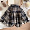 Boys Autumn Winter Thickened Brushed Plaid Shirt Korean Trendy Children Long Sleeve Top Jacket