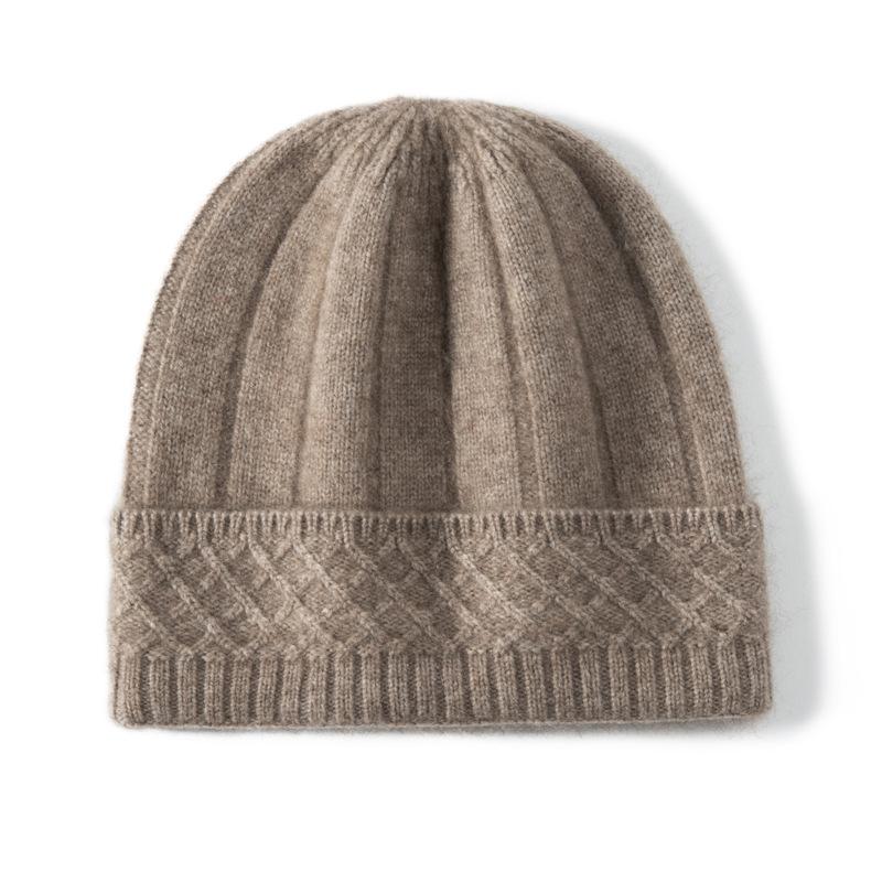 Thickened Cashmere Hat Winter Stacking Hat Cold Hat Baotou Ear Protector Outdoor Riding Hat Knitted Cold Hat