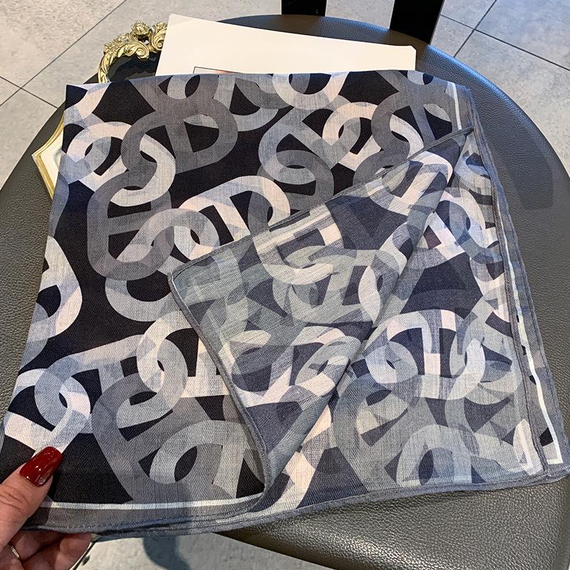 Ancient Style Women's 65x65 Double-Sided Warm Wool Square Scarf with Neck Protection