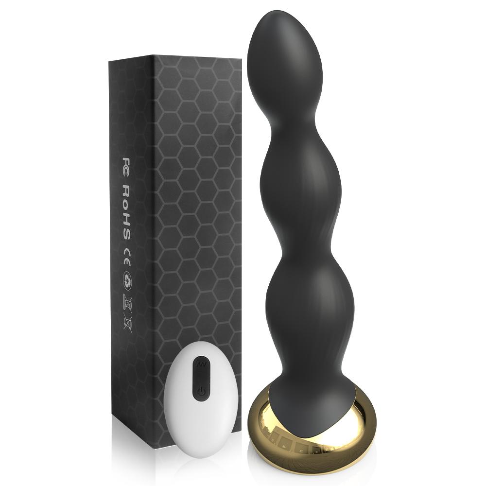 Electric Shock Anal Vibrator Remote Control Vibrating Beaded Butt Plugs for Male Prostate Massager Female Masturbation Sex Toys