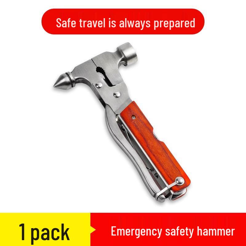 

Многофункциональный автомобильный молоток безопасности и стеклобой для аварийного выхода Multifunctional Window Breaker