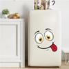 4Pcs Cartoon Face Trash Can Stickers Self-Adhesive Waterproof Pvc Glossy Finish For Wall, Toilet, Refrigerator Indoor Outdoor